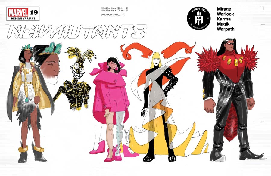 New Mutants Vol 4 #19 Cover C Variant Alex Lins Character Design Cover (Hellfire Gala Tie-In)