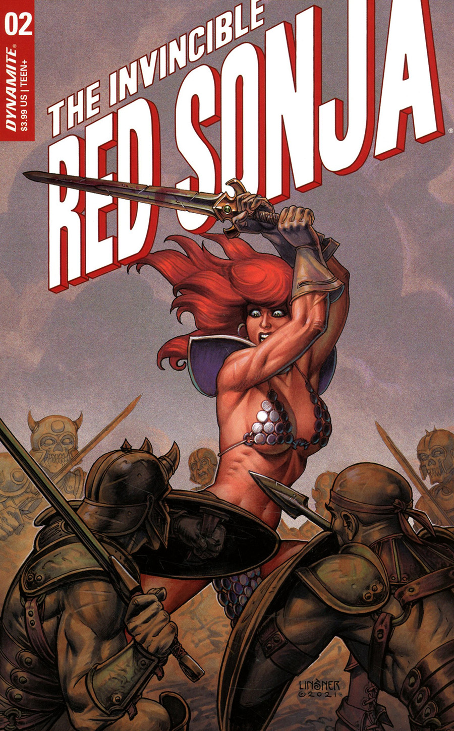 Invincible Red Sonja #2 Cover B Variant Joseph Michael Linsner Cover