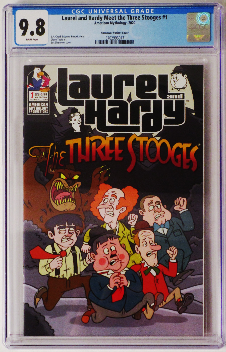 Laurel And Hardy Meet The Three Stooges #1 Cover E American Mythology Exclusive Dean Rankine Variant Cover CGC 9.8