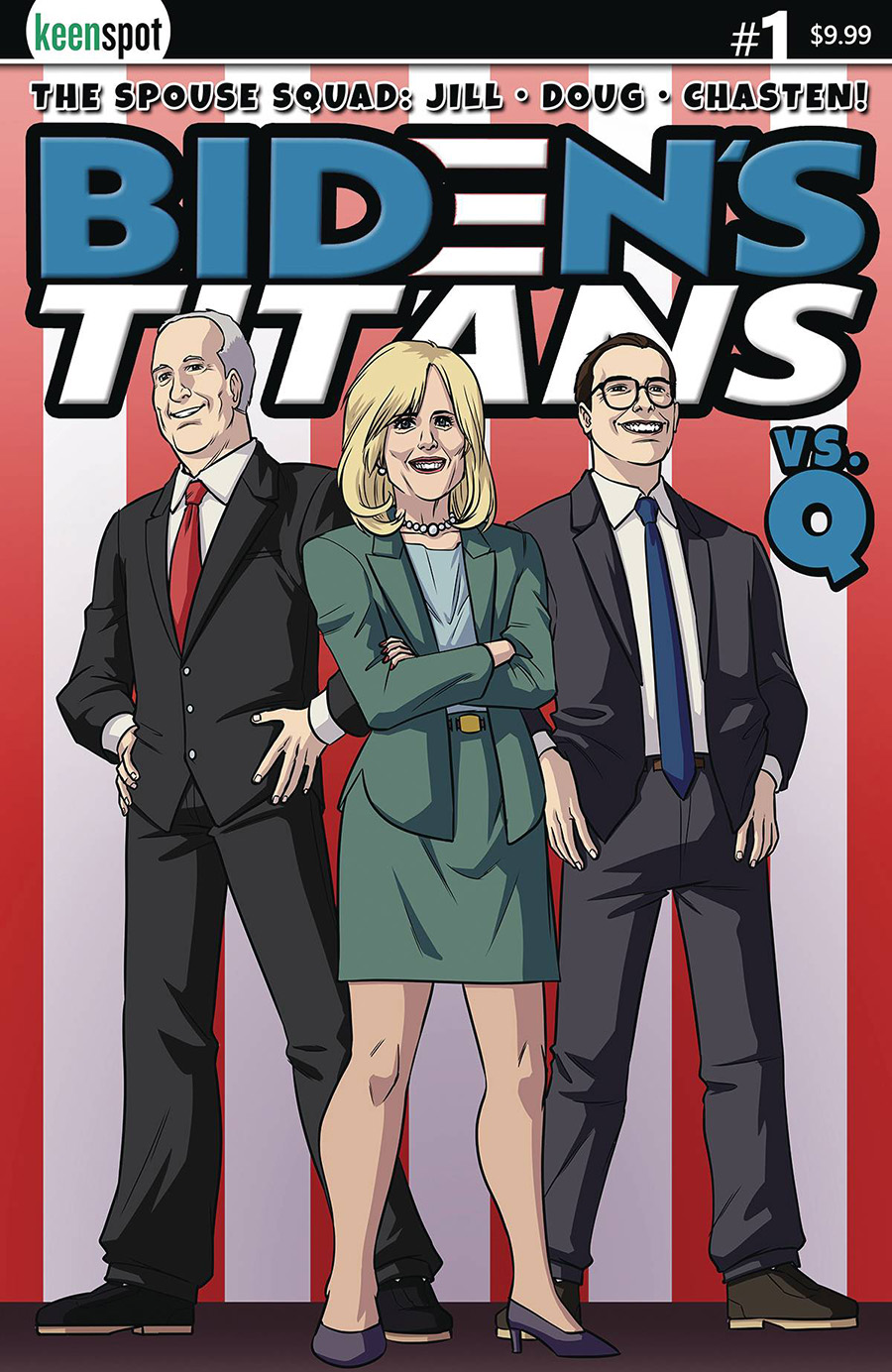 Bidens Titans vs Q Cover E Variant Shawn Remulac Blank Flip Cover