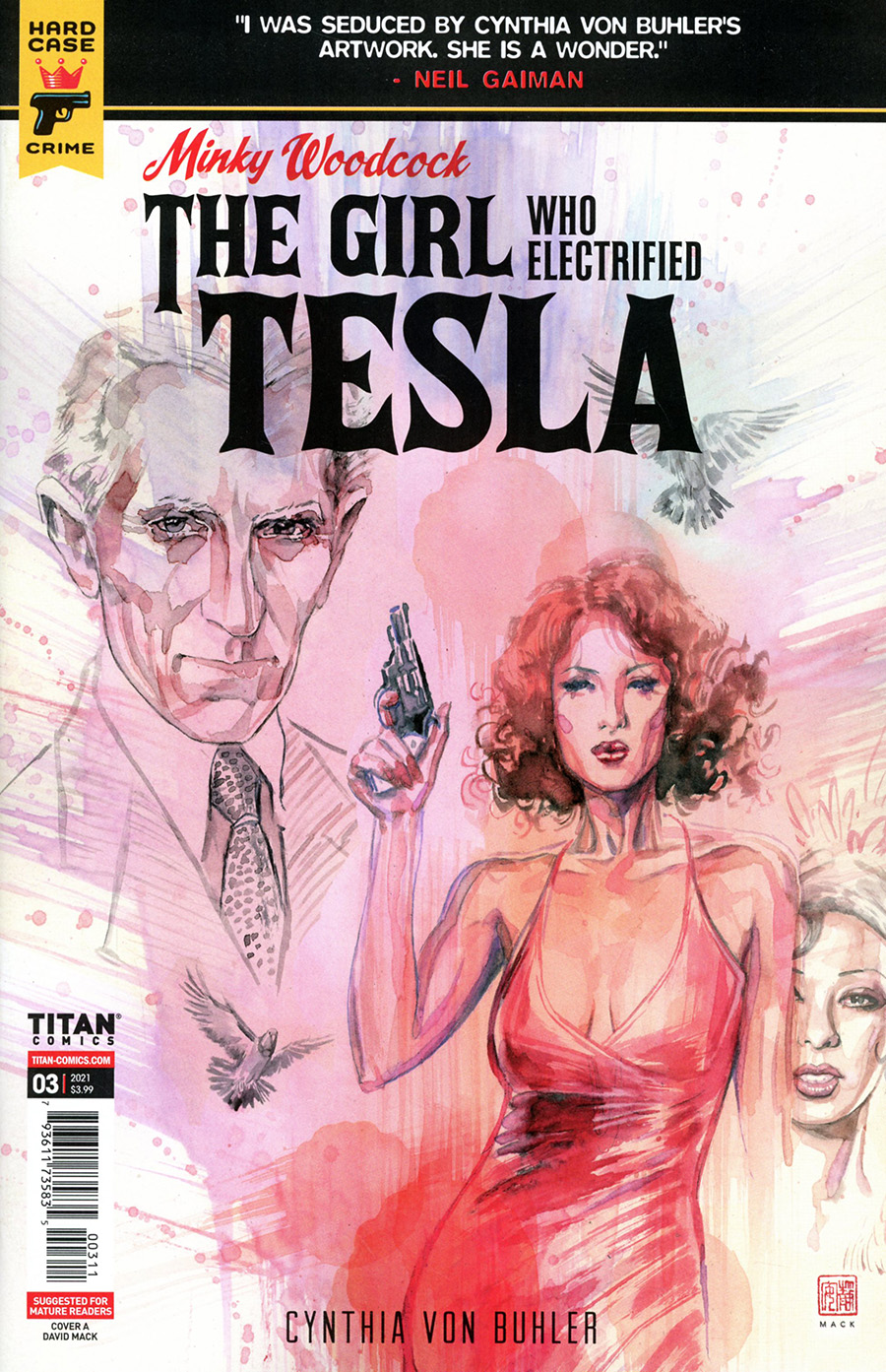 Hard Case Crime Minky Woodcock Girl Who Electrified Tesla #3 Cover A Regular David Mack Cover