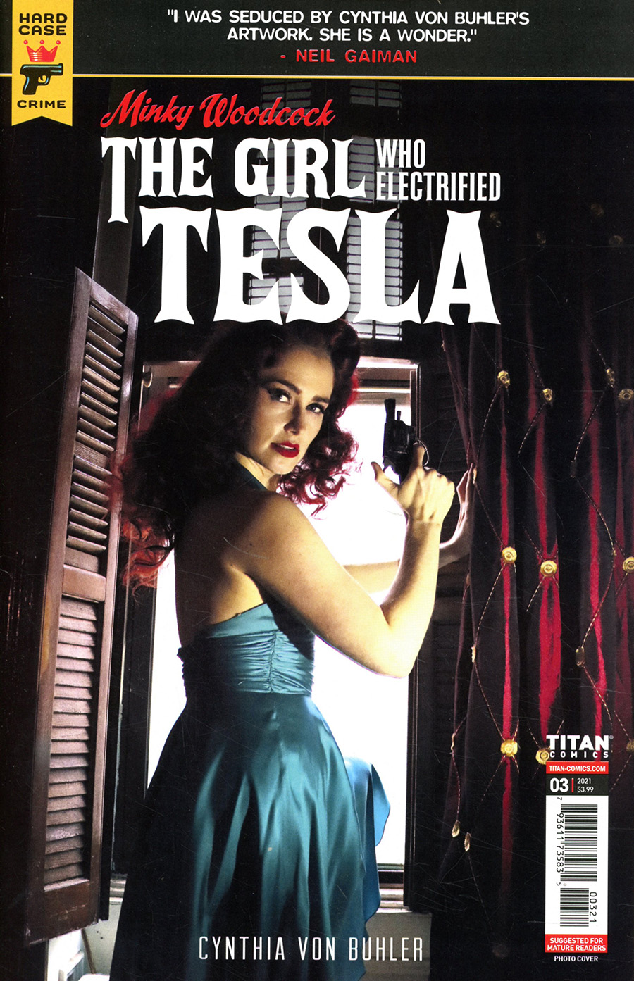 Hard Case Crime Minky Woodcock Girl Who Electrified Tesla #3 Cover B Variant Photo Cover