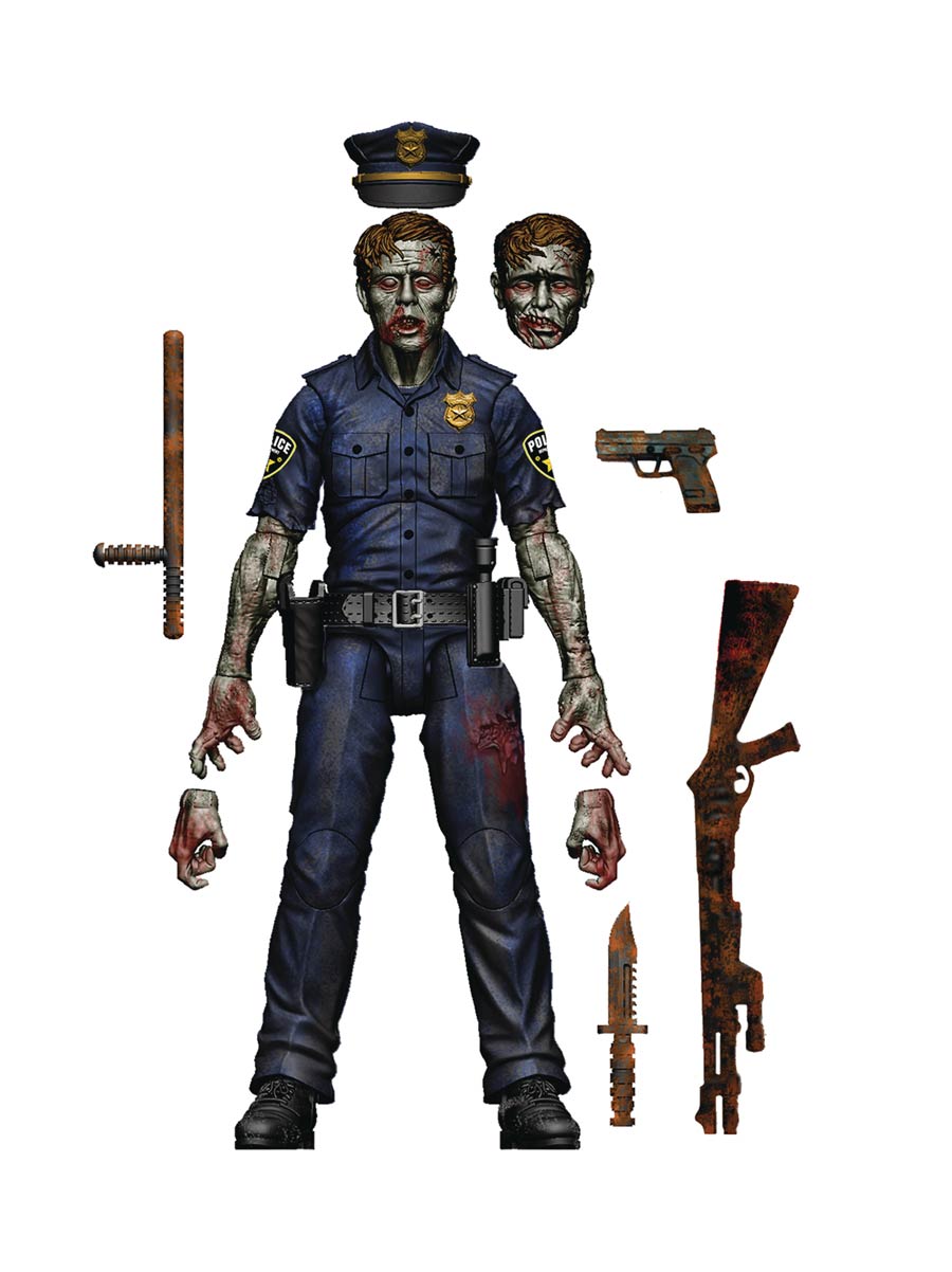 Vitruvian H.A.C.K.S. Series Z Action Figure - Officer Zed Zombie Police Officer