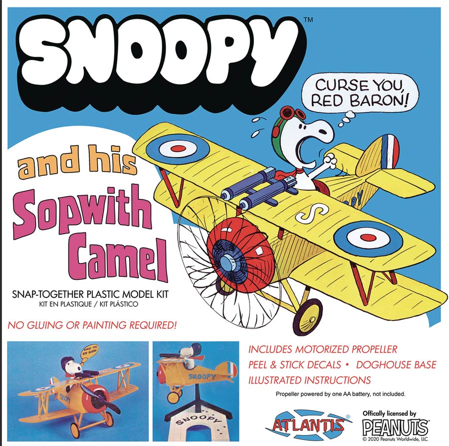 Peanuts Snoopy And His Sopwith Camel Snap Model Kit