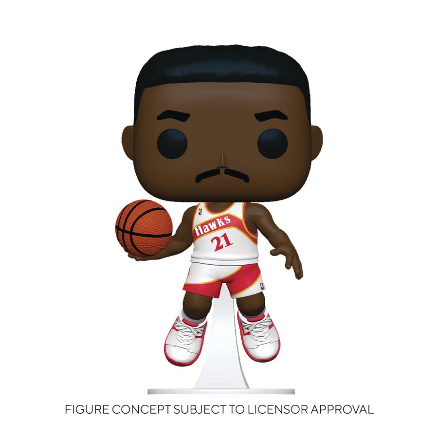 POP NBA Legends Dominique Wilkins Hawks Home Vinyl Figure