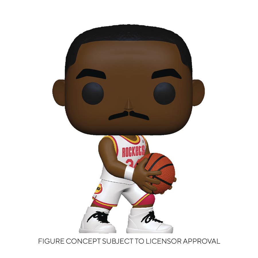 POP NBA Legends Hakeem Olajuwon Rockets Home Vinyl Figure
