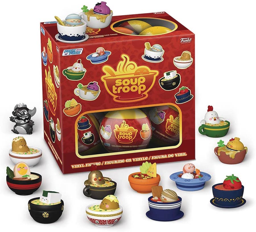POP Paka Paka Soup Troop Machine Capsule Figure 18-Piece Display