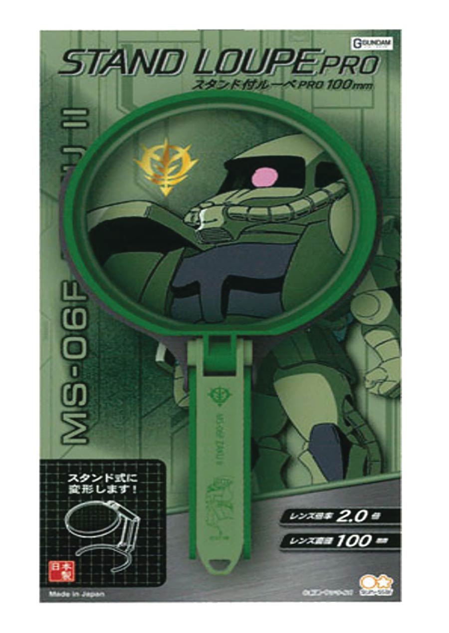 Gundam Stationary 7 Magnifier Pro With Stand - Mass Production Type Zaku