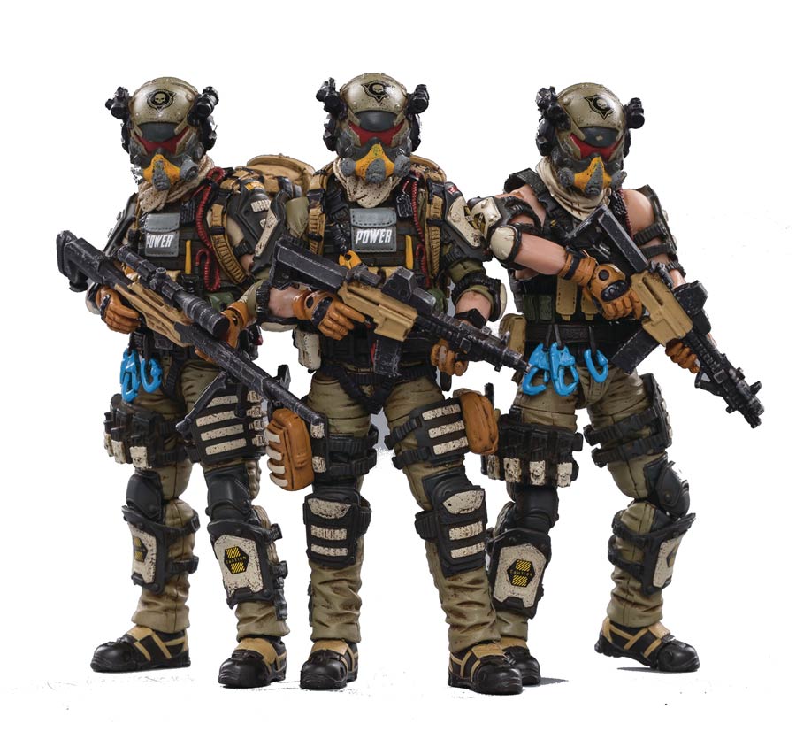 Joy Toy Skeleton Forces Paratrooper Squad 1/18 Scale 3-Pack Figure