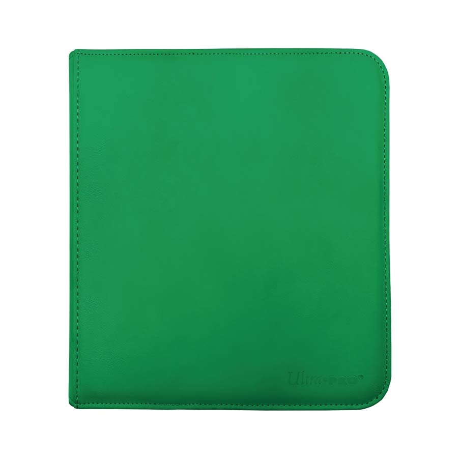 12 Pocket Zippered Pro Binder - Green