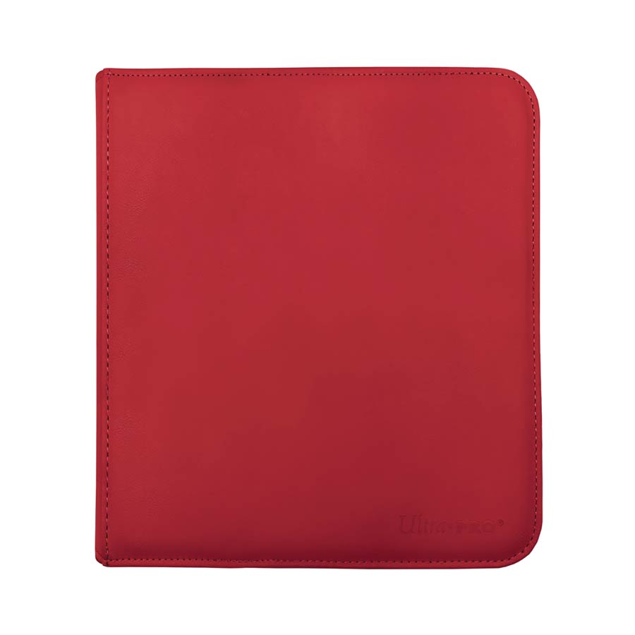 12 Pocket Zippered Pro Binder - Red