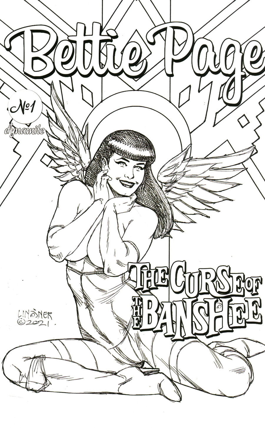 Bettie Page And The Curse Of The Banshee #1 Cover N Incentive Joseph Michael Linsner Pencils Cover