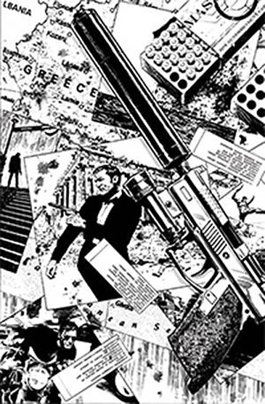 James Bond Agent Of SPECTRE #4 Cover G Incentive Butch Guice Black & White Virgin Cover