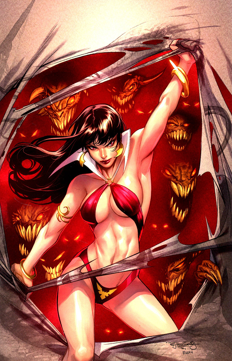 Vengeance Of Vampirella Vol 2 #19 Cover G Incentive Stephen Segovia Virgin Cover