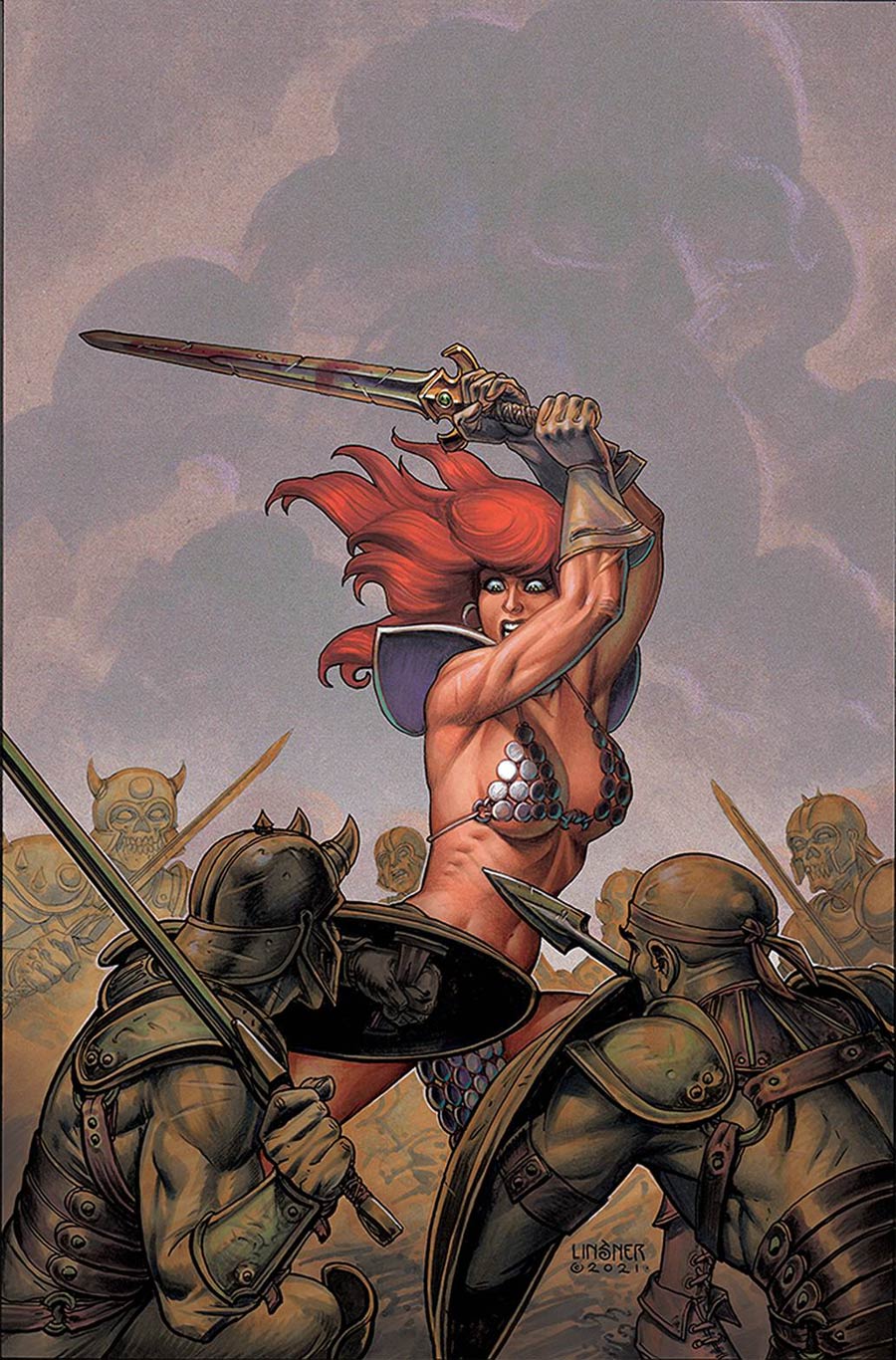 Invincible Red Sonja #2 Cover T Limited Edition Joseph Michael Linsner Virgin Cover