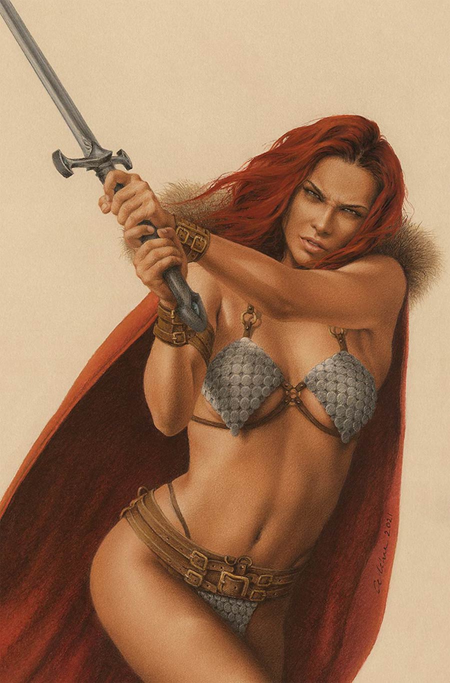 Invincible Red Sonja #2 Cover U Limited Edition Celina Virgin Cover