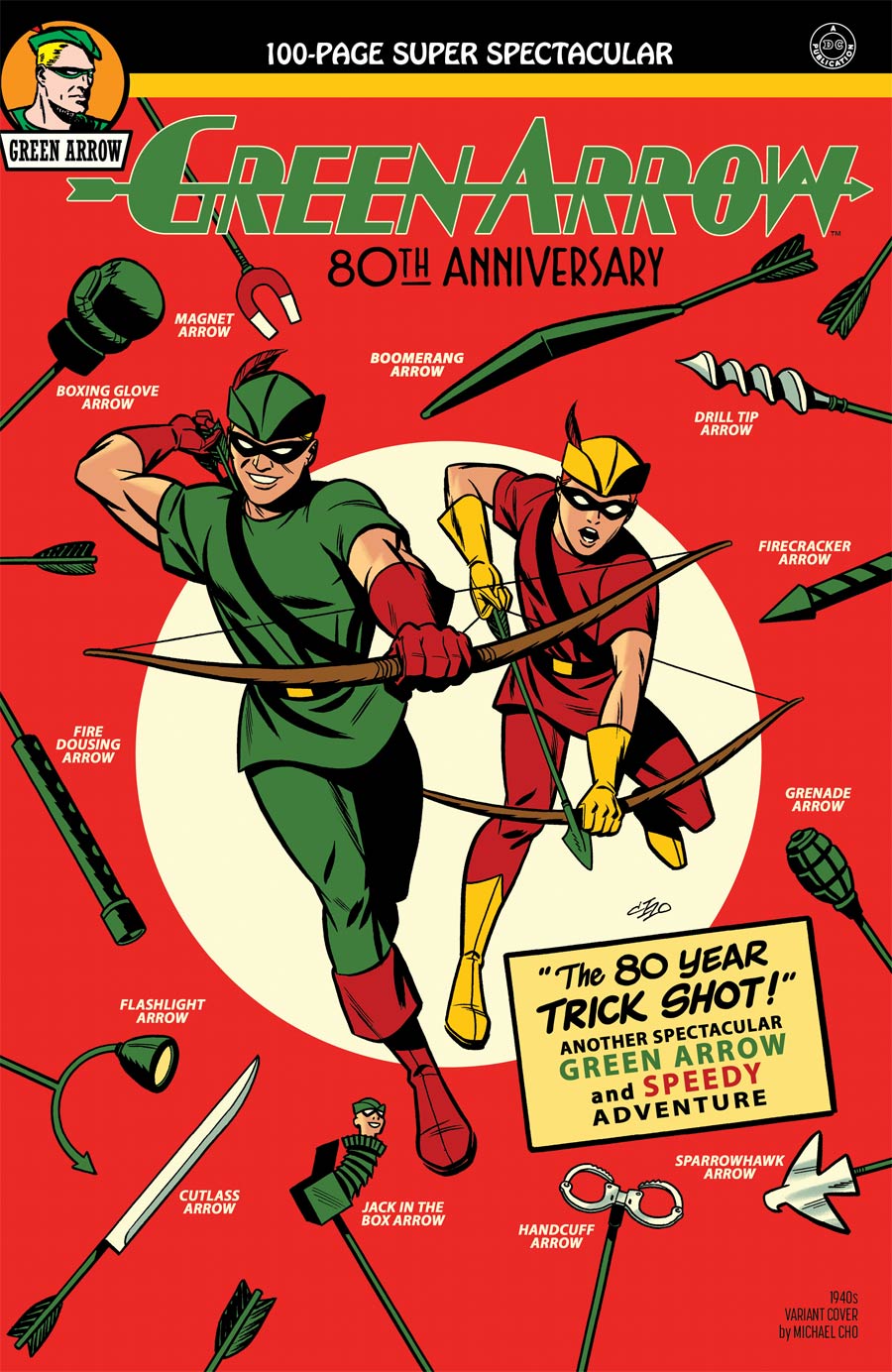 Green Arrow 80th Anniversary 100-Page Super Spectacular #1 (One Shot) Cover B Variant Michael Cho 1940s Cover