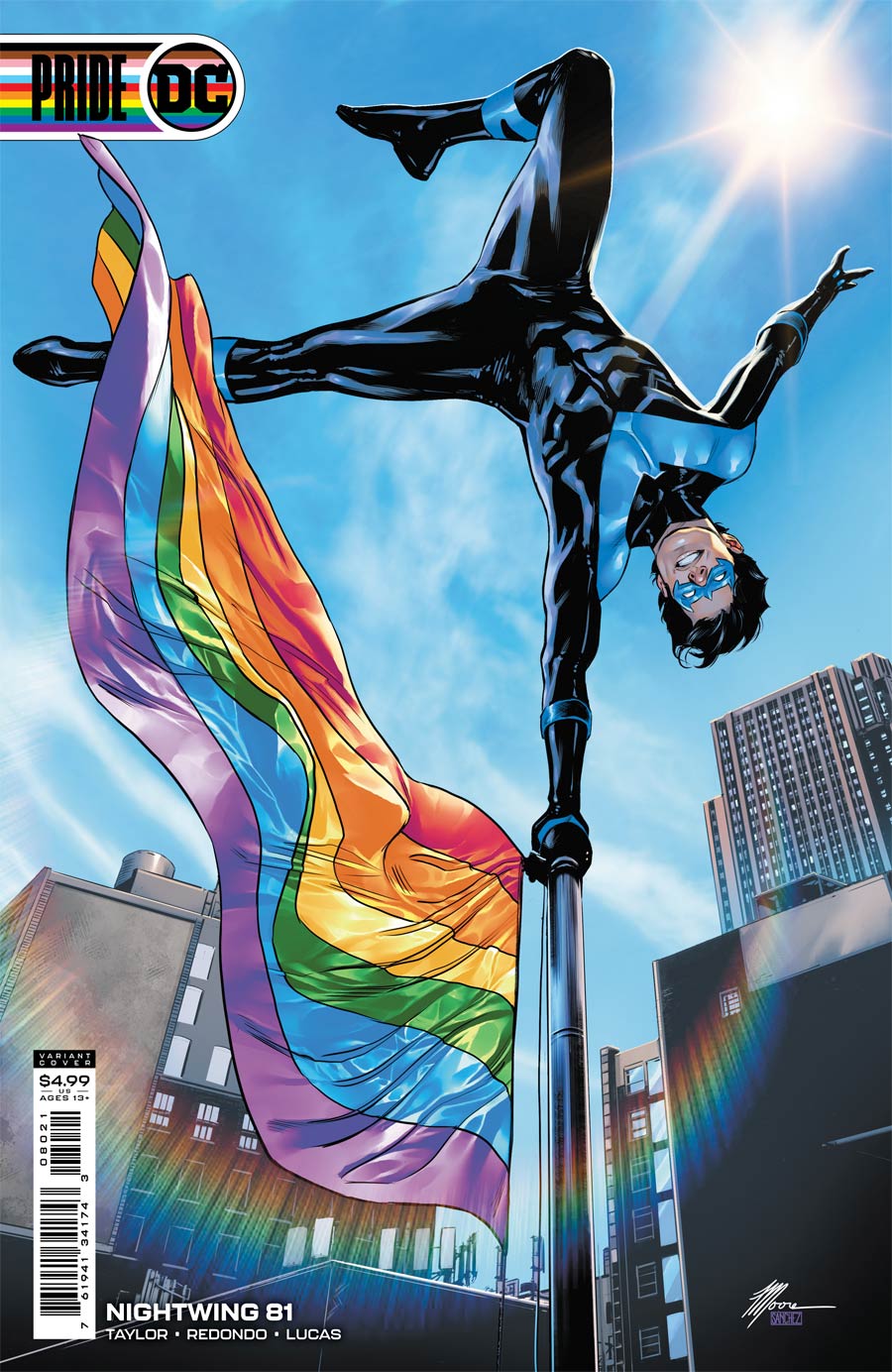 Nightwing Vol 4 #81 Cover C Variant Travis Moore Pride Month Card Stock Cover (Limit 1 Per Customer)