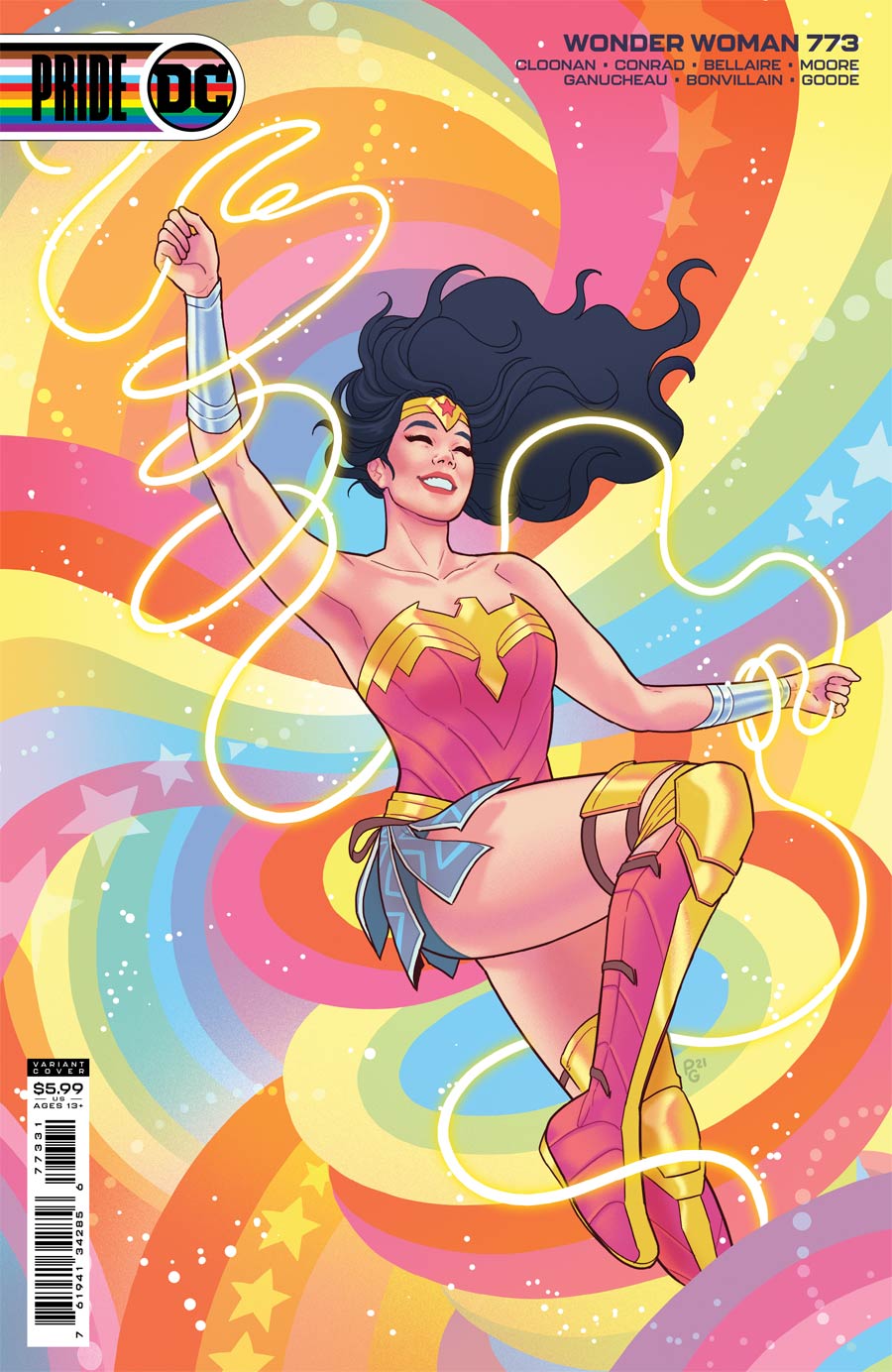 Wonder Woman Vol 5 #773 Cover C Variant Paulina Ganucheau Pride Month Card Stock Cover