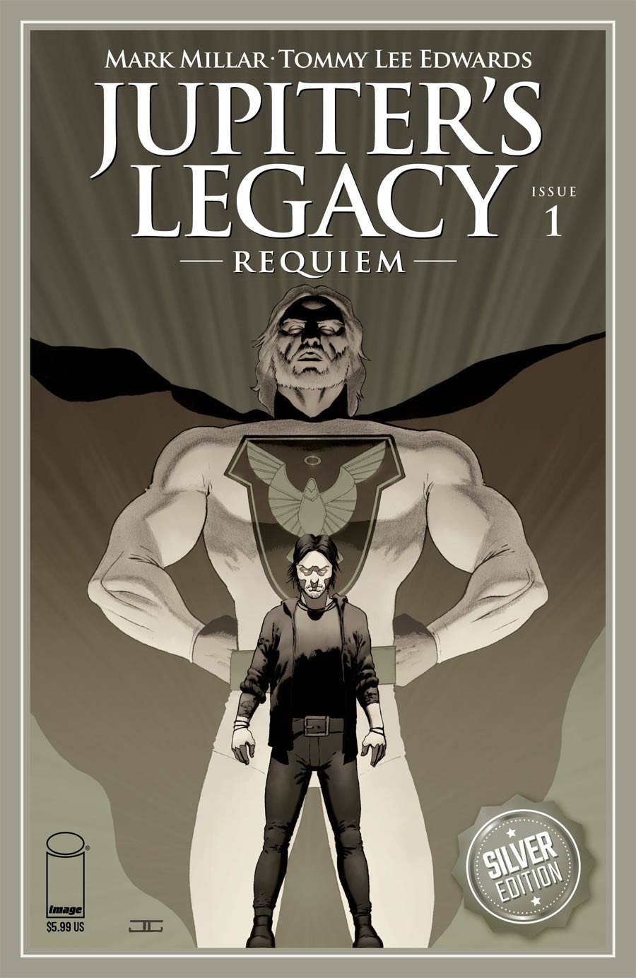 Jupiters Legacy Requiem #1 Cover H Incentive John Cassaday Silver Foil Variant Cover