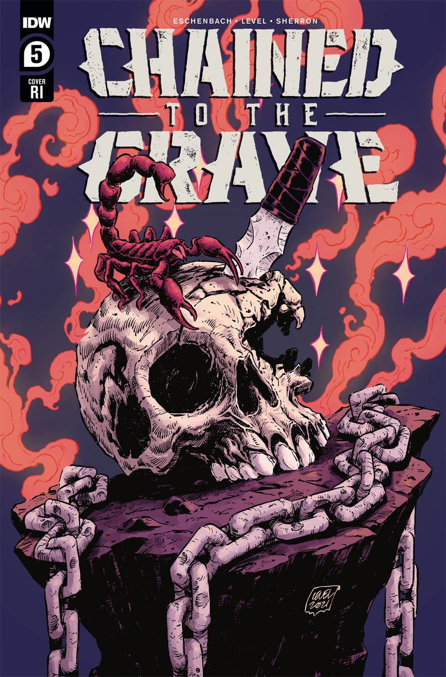 Chained To The Grave #5 Cover B Incentive Brian Level Variant Cover