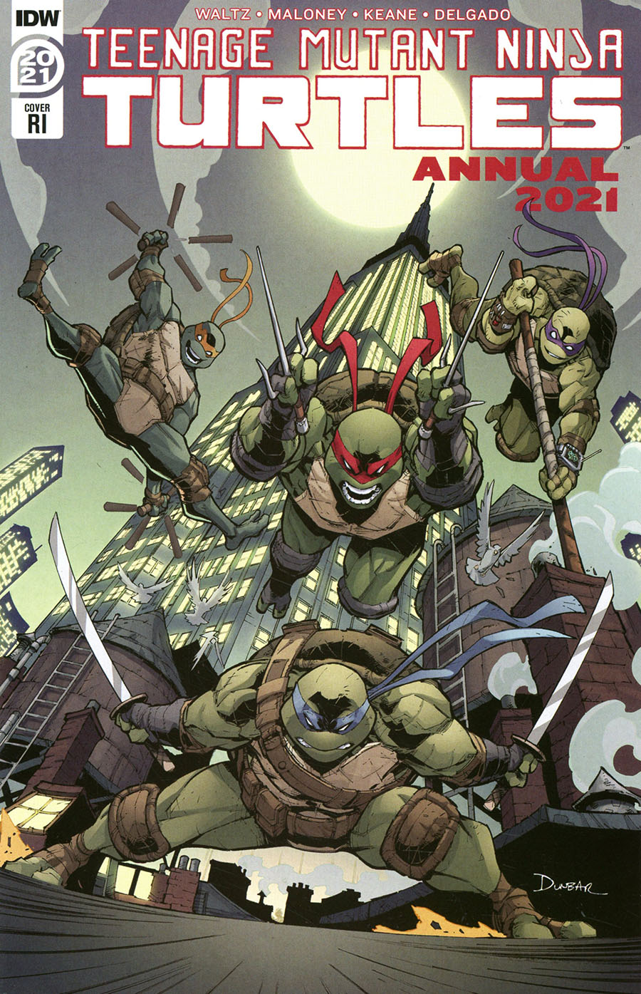 Teenage Mutant Ninja Turtles Vol 5 Annual 2021 Cover C Incentive Max Dunbar Variant Cover