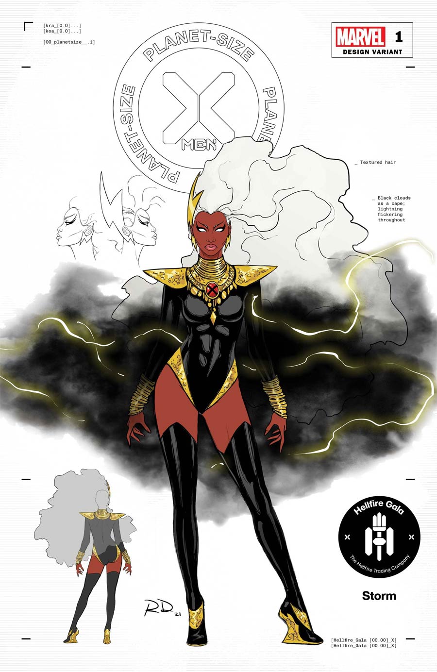 Planet-Size X-Men #1 (One Shot) Cover G Incentive Russell Dauterman Storm Character Design Variant Cover (Hellfire Gala Tie-In)