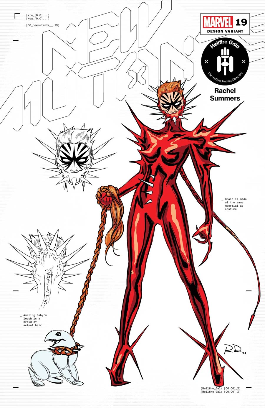 New Mutants Vol 4 #19 Cover D Incentive Russell Dauterman Rachel Summers Character Design Variant Cover (Hellfire Gala Tie-In)