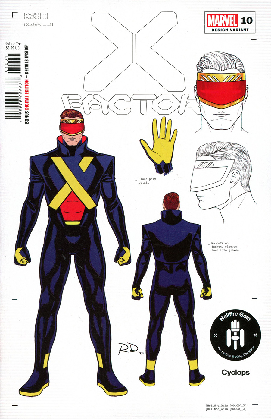 X-Factor Vol 4 #10 Cover E Incentive Russell Dauterman Cyclops Character Design Variant Cover (Hellfire Gala Tie-In)