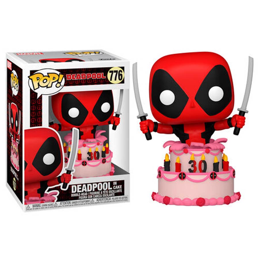 POP Marvel Deadpool 30th Deadpool in Cake Vinyl Bobble Head