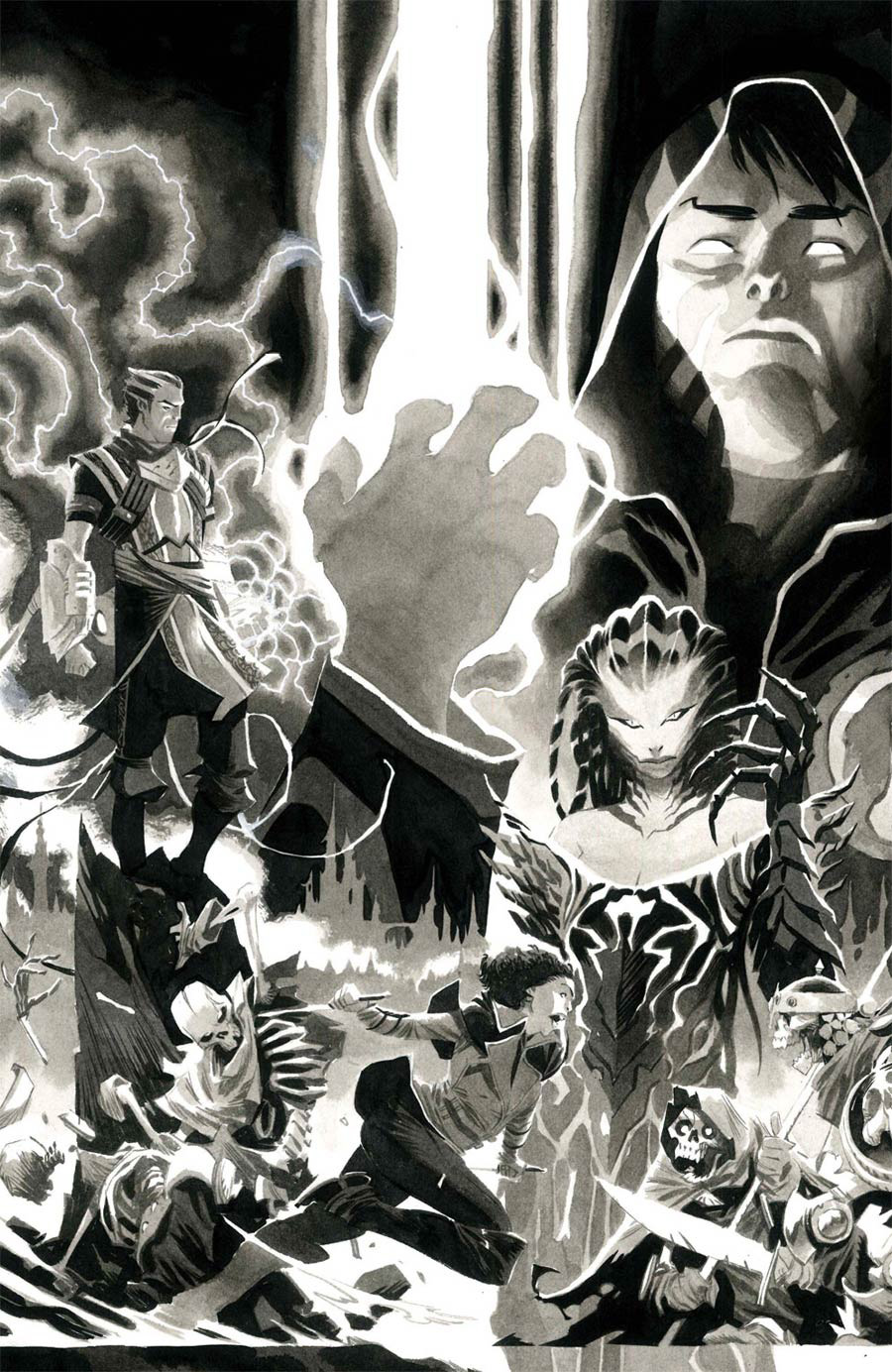 Magic (MTG) #1 Cover H Incentive Matteo Scalera Black & White Virgin Cover