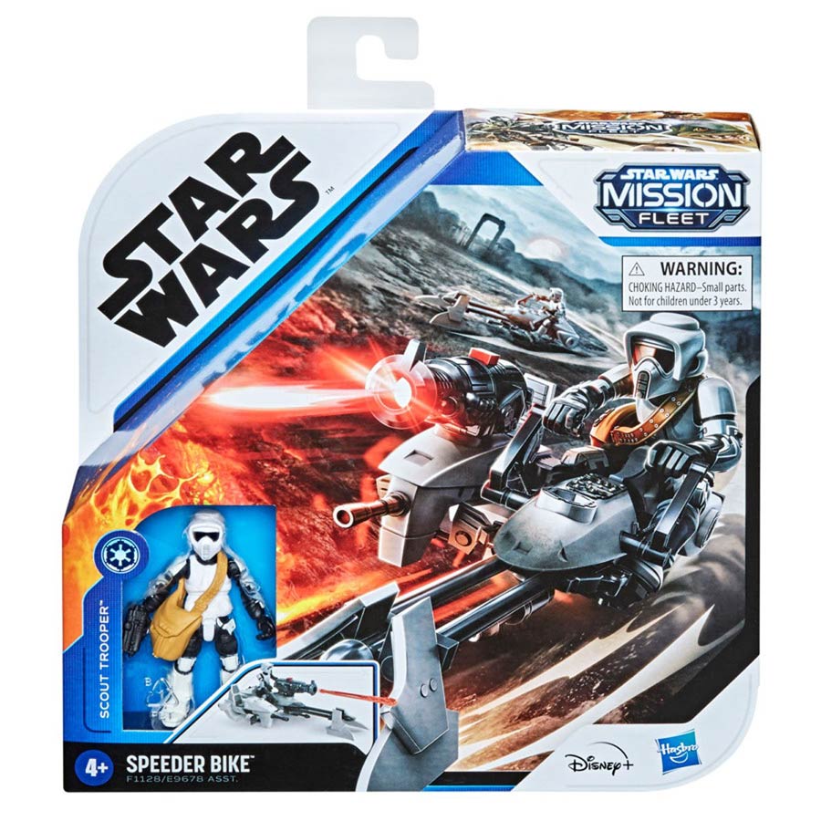Star Wars Mission Fleet Expedition Class Scout Trooper With Speeder Bike Action Figure