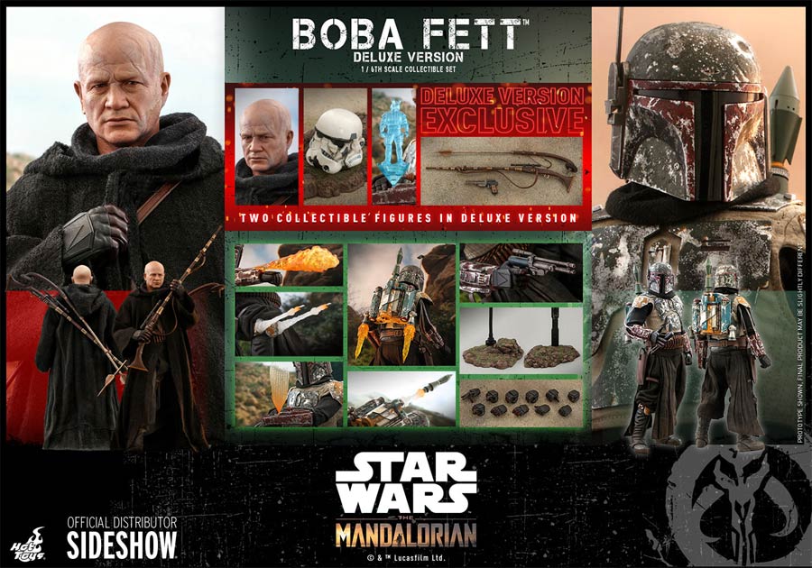 Star Wars The Mandalorian Boba Fett Deluxe Sixth Scale Figure Set