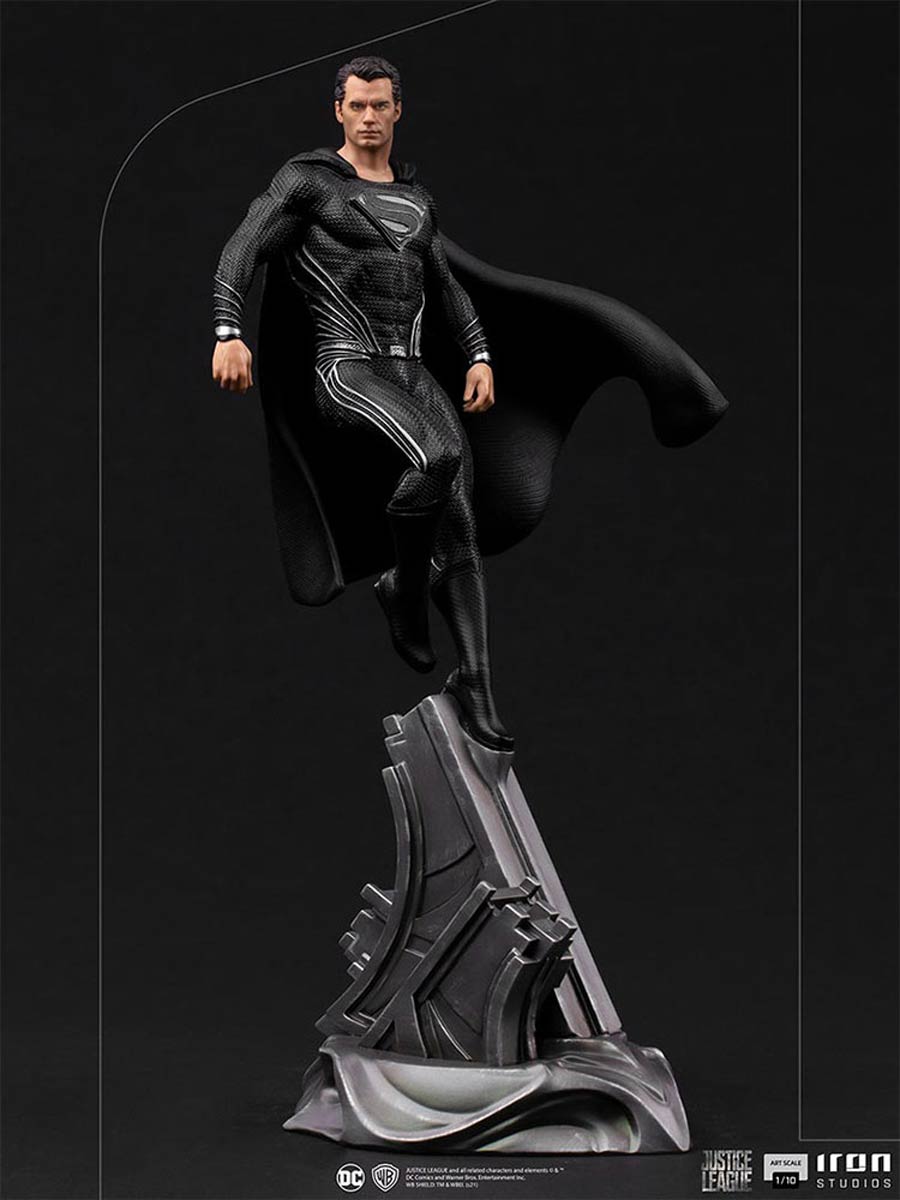 Zack Snyders Justice League Superman Black Suit 1/10 Scale Art Scale Statue