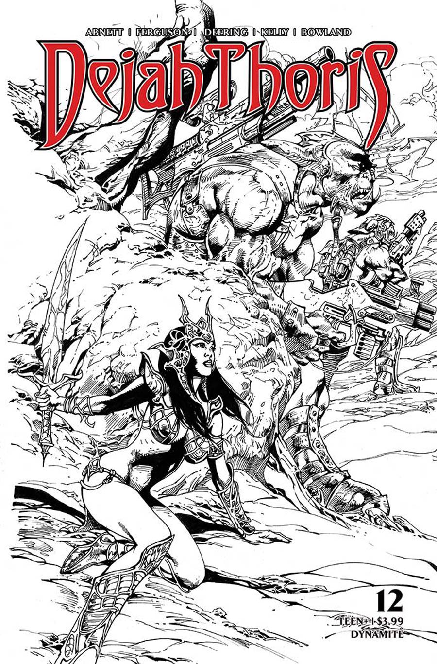 Dejah Thoris Vol 3 #12 Cover G Incentive Roberto Castro Black & White Cover