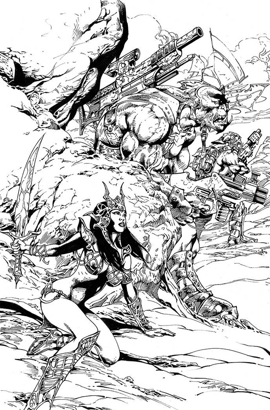 Dejah Thoris Vol 3 #12 Cover I Incentive Roberto Castro Black & White Virgin Cover