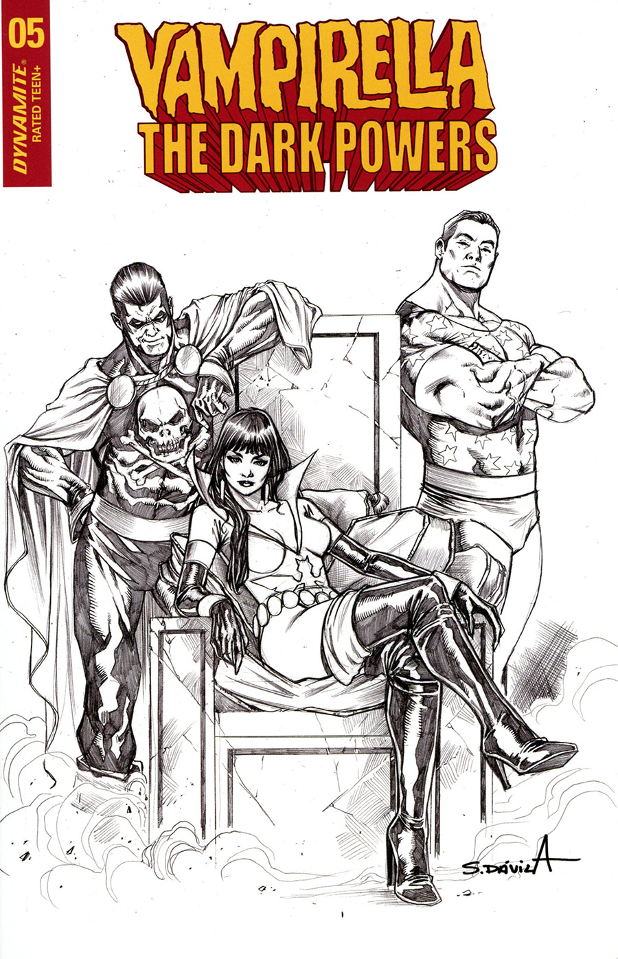 Vampirella The Dark Powers #5 Cover J Variant Sergio Davila Black & White Premium Cover