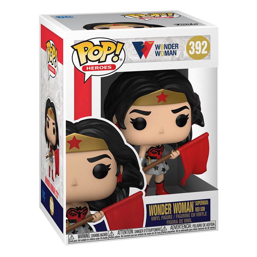 POP Heroes Wonder Woman 80th Superman Red Son Wonder Woman Vinyl Figure