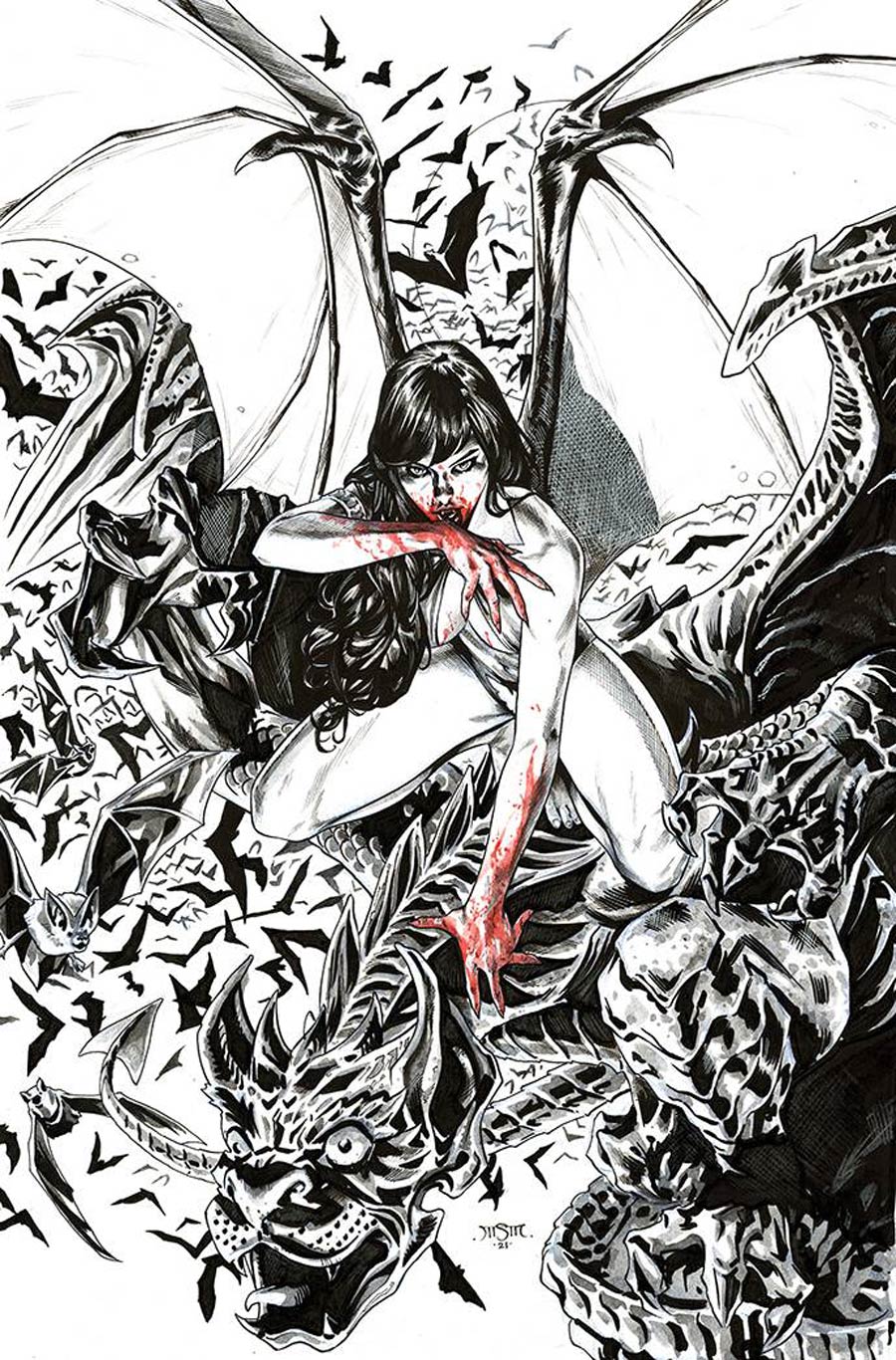 Vengeance Of Vampirella Vol 2 #17 Cover K Incentive Michael Sta Maria Black & White Virgin Cover