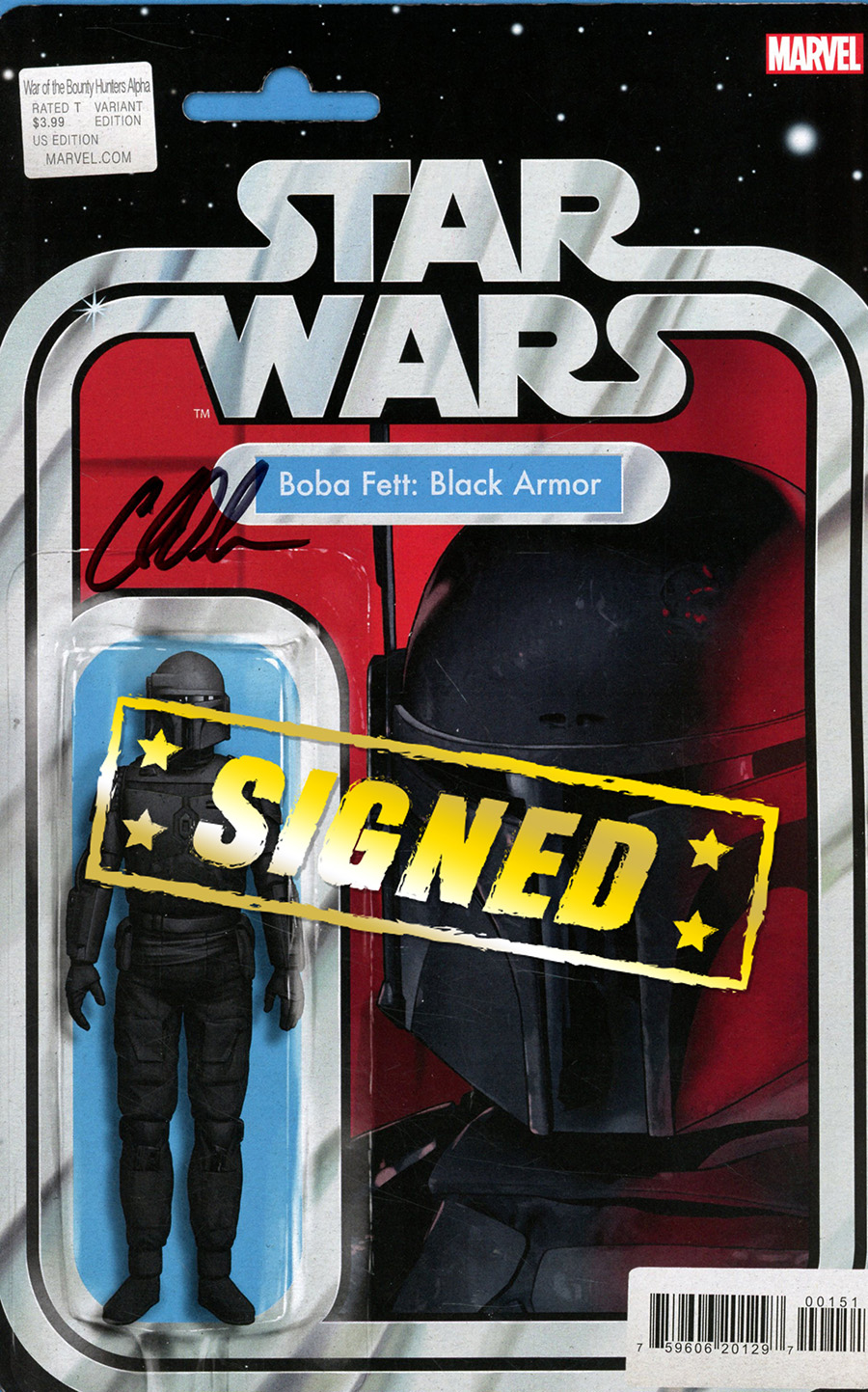 Star Wars War Of The Bounty Hunters Alpha #1 (One Shot) Cover L Variant John Tyler Christopher Action Figure Cover Signed By Charles Soule