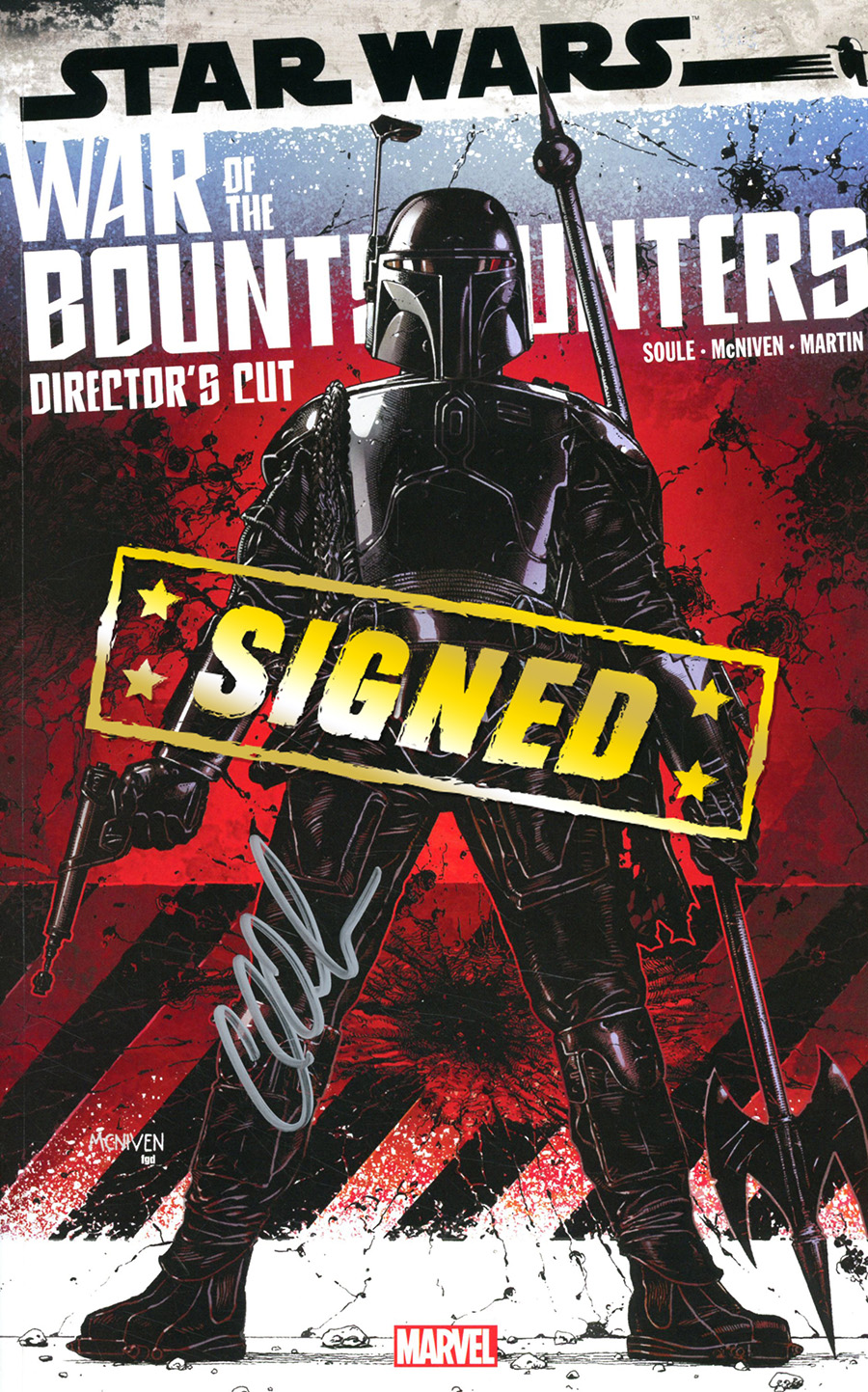 Star Wars War Of The Bounty Hunters Alpha Directors Cut #1 (One Shot) Cover E Regular Steve McNiven Cover Signed By Charles Soule
