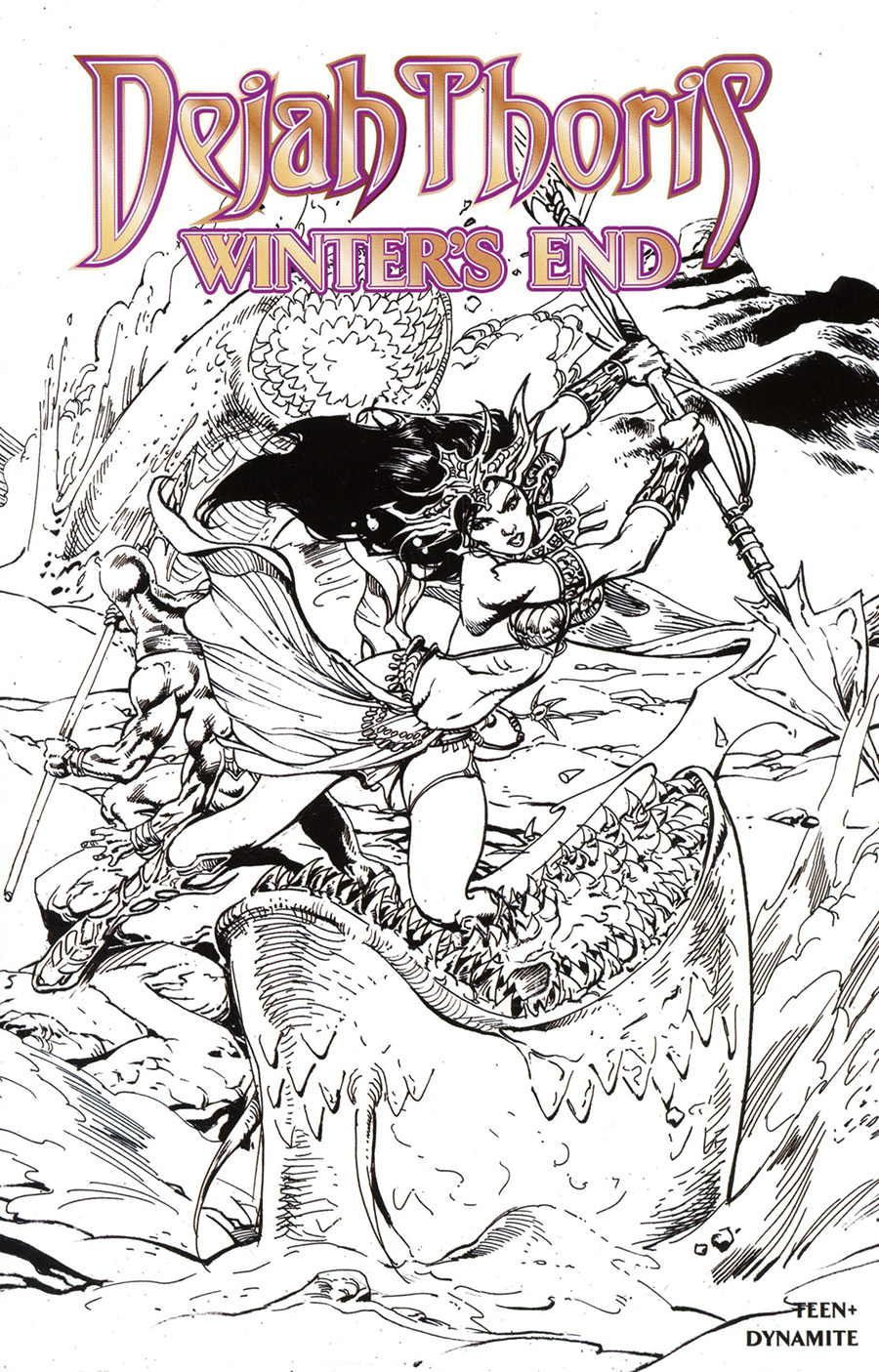 Dejah Thoris Winters End #1 (One Shot) Cover H Incentive Roberto Castro Black & White Cover