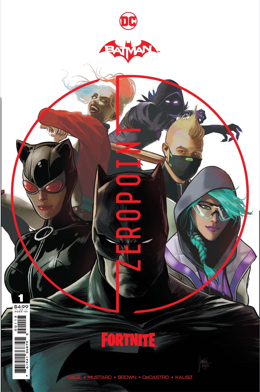 Batman Fortnite Zero Point #1 Cover D 3rd Ptg Mikel Janin Recolored White Variant Cover