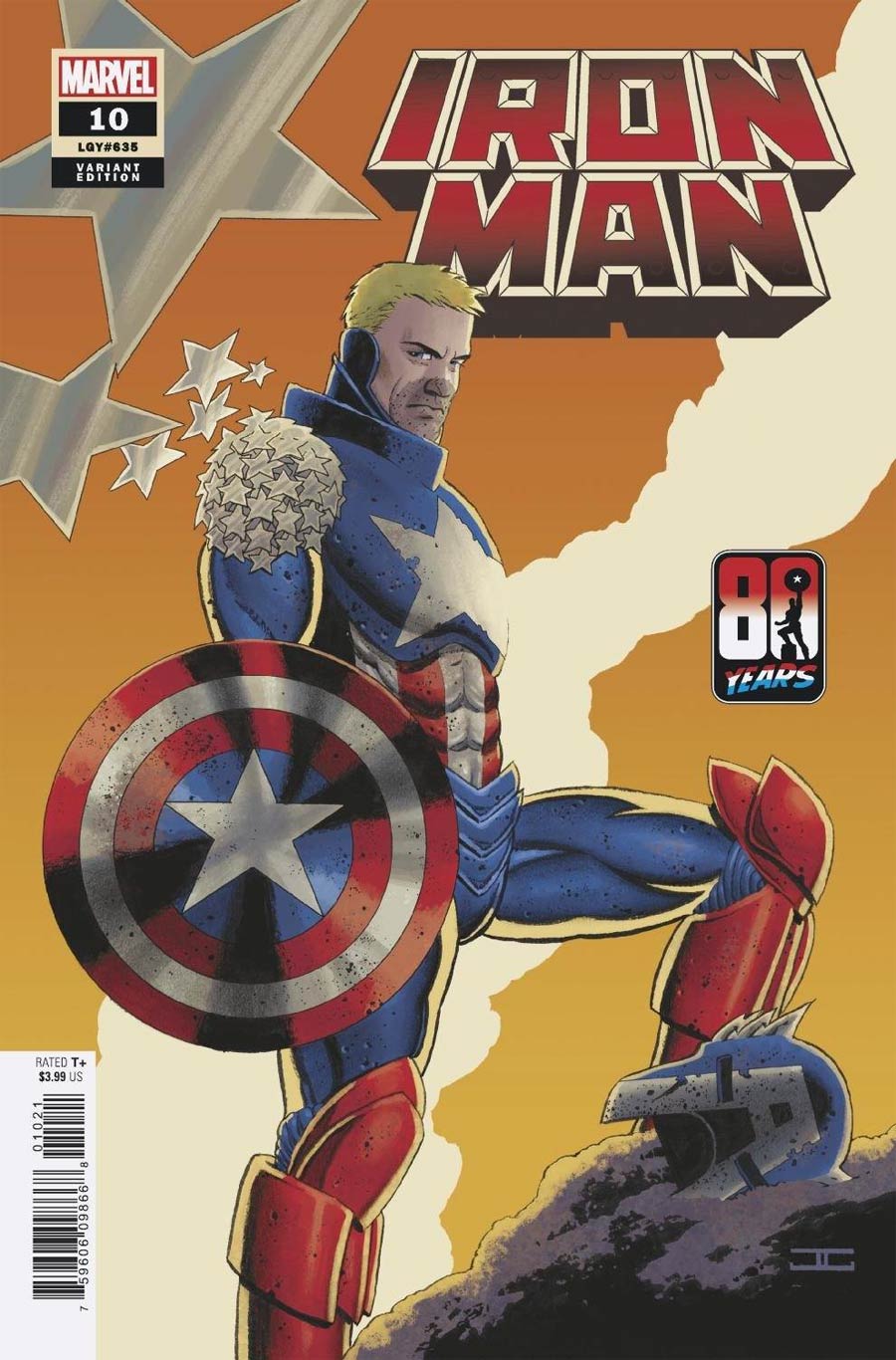 Iron Man Vol 6 #10 Cover B Variant John Cassaday Captain America 80th Anniversary Cover