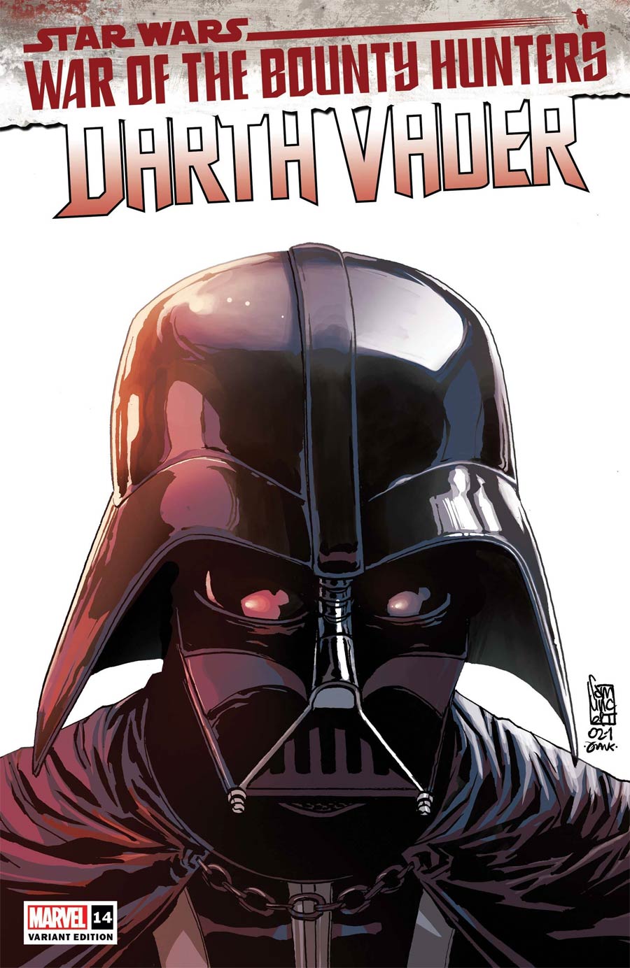 Star Wars Darth Vader #14 Cover B Variant Giuseppe Camuncoli Headshot Cover (War Of The Bounty Hunters Tie-In)