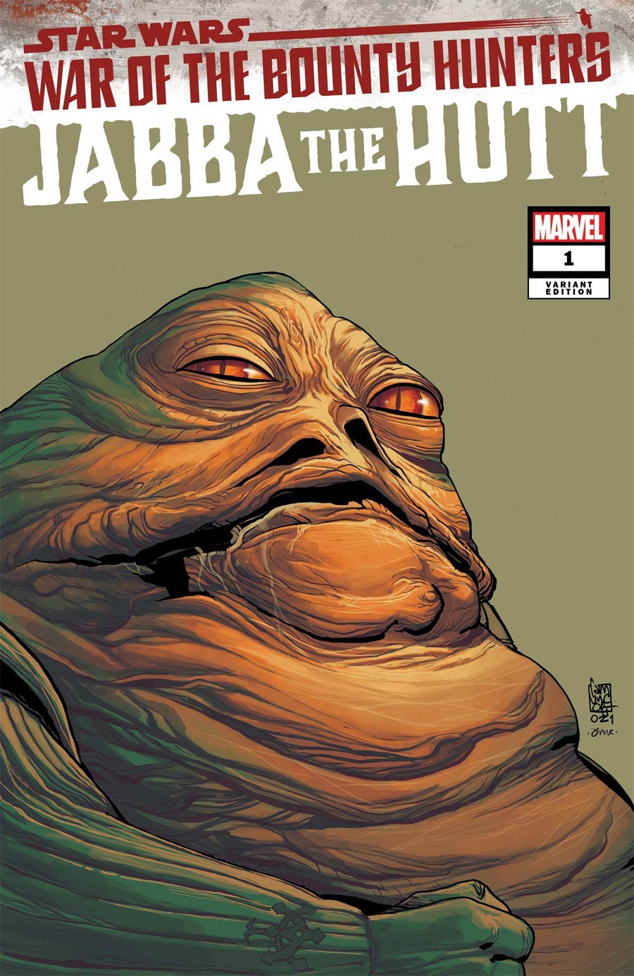 Star Wars War Of The Bounty Hunters Jabba The Hutt #1 (One Shot) Cover C Variant Giuseppe Camuncoli Headshot Cover