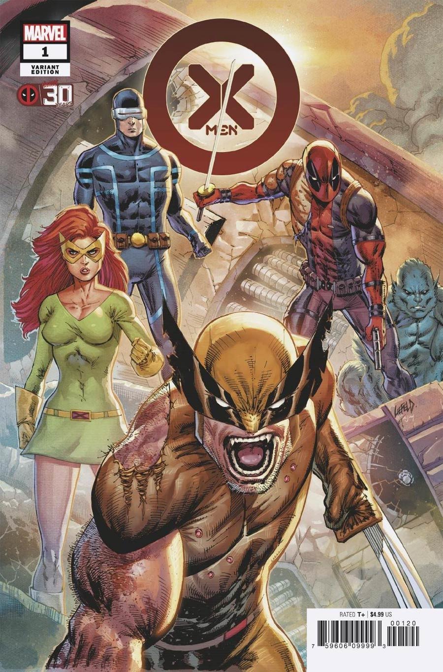 X-Men Vol 6 #1 Cover J Variant Rob Liefeld Deadpool 30th Anniversary Cover