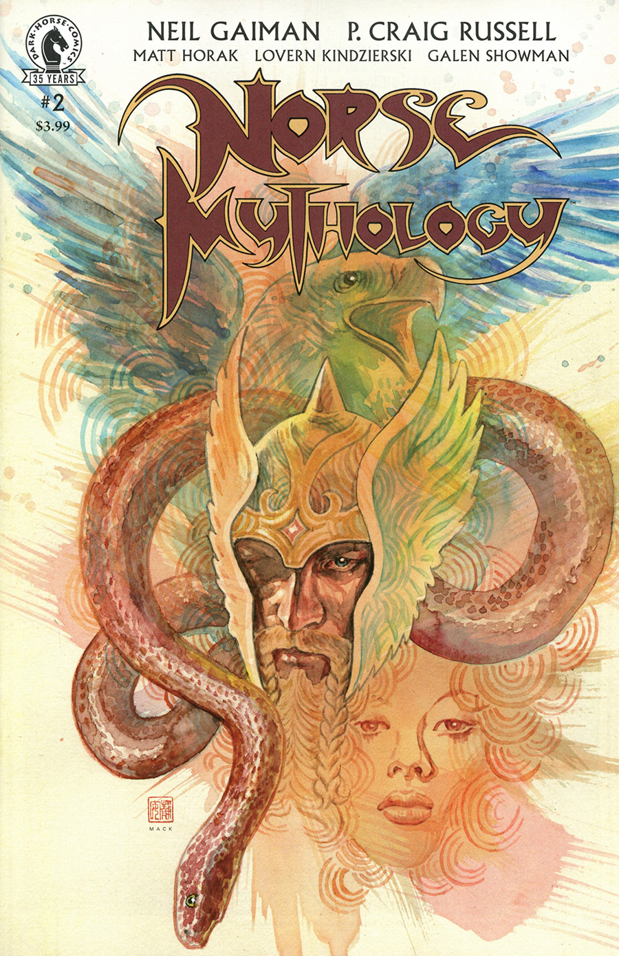 Neil Gaiman Norse Mythology II #2 Cover B Variant David Mack Cover