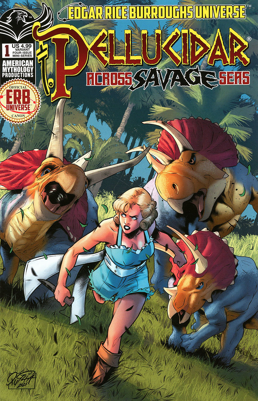 Pellucidar Across Savage Seas #1 Cover B Variant Mike Wolfer Cover