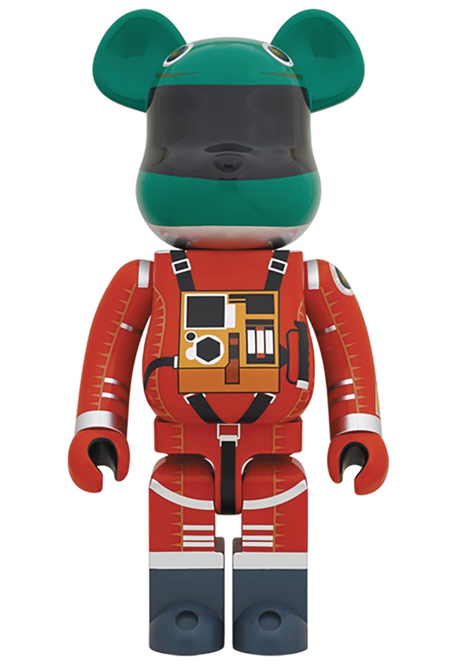 2001 A Space Odyssey Green Helmet & Orange Suit 1000 Percent Bearbrick
